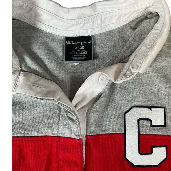 Champion Life Womens Ruby Jersey Cropped Tee Long Sleeve C Felt Logo Collar SZ L - Picture 13 of 14